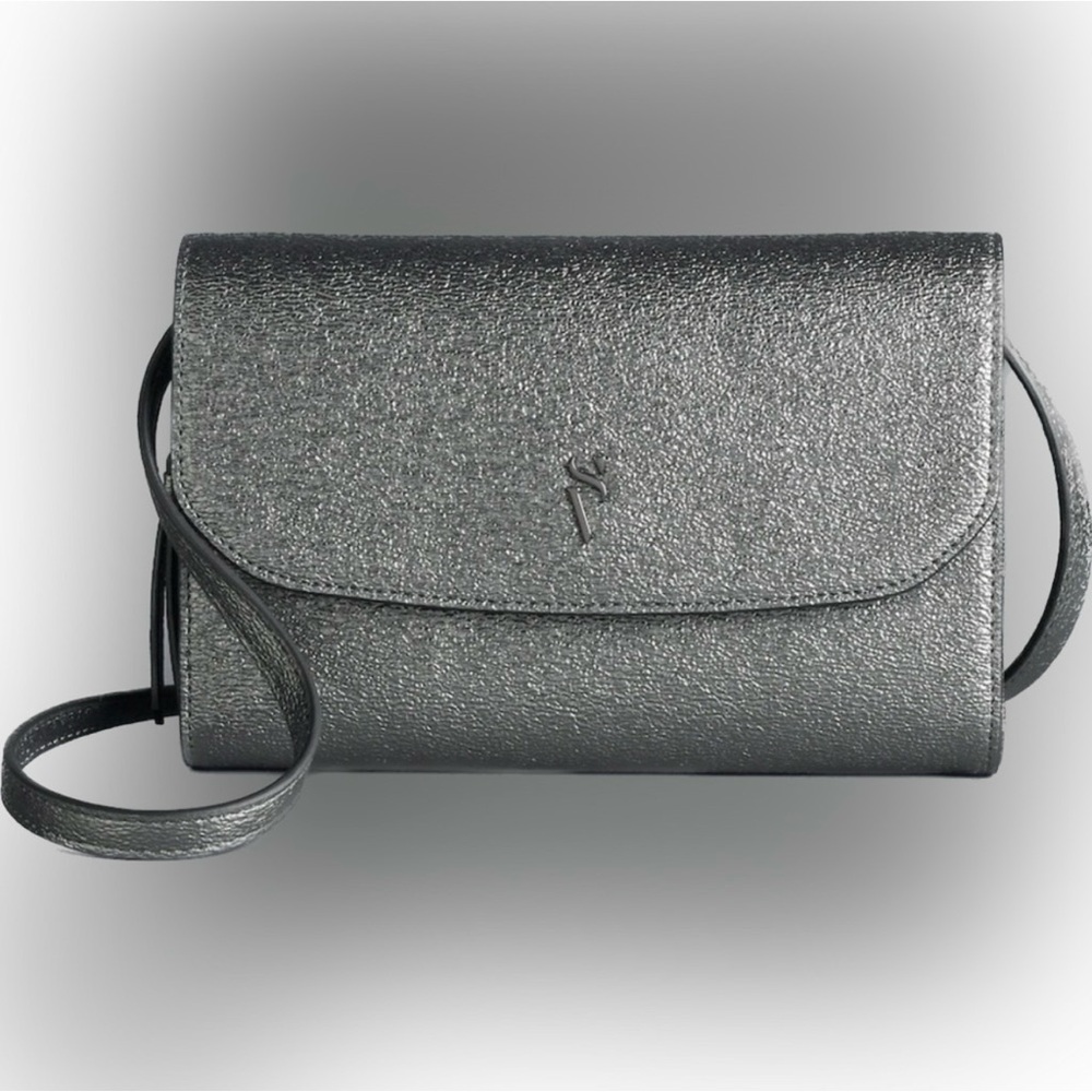 Simply Vera Vera Wang Metallic dark silver shiny Crossbody or clutch